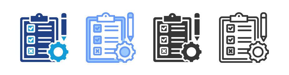 Poster - Project Charter icon set multiple style collection