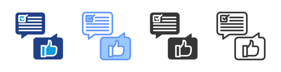 Poster - Project Feedback icon set multiple style collection