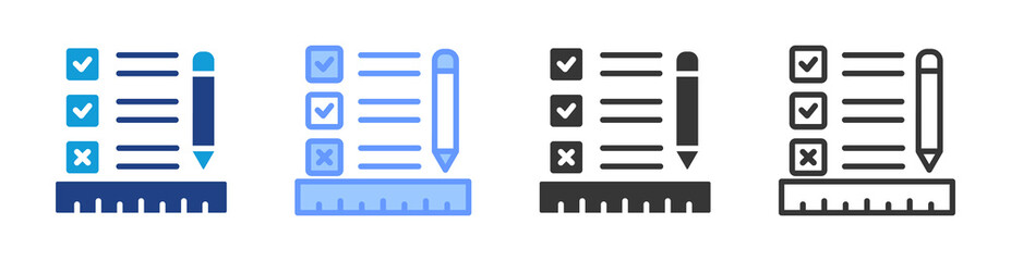 Poster - Measure Phase icon set multiple style collection