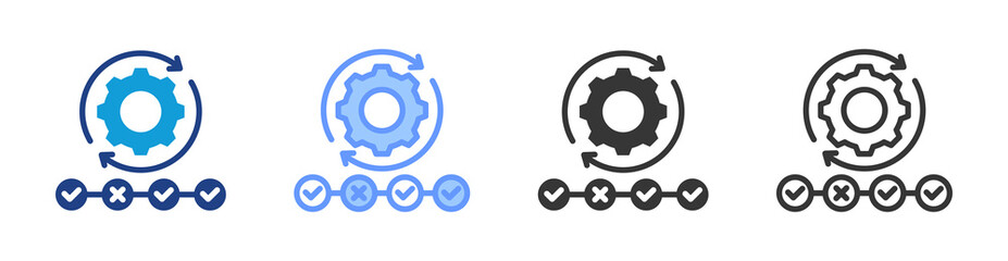 Poster - Control Phase icon set multiple style collection