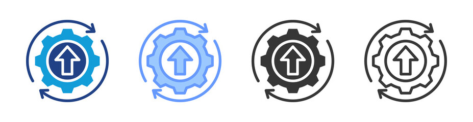 Poster - Continuous Improvement icon set multiple style collection
