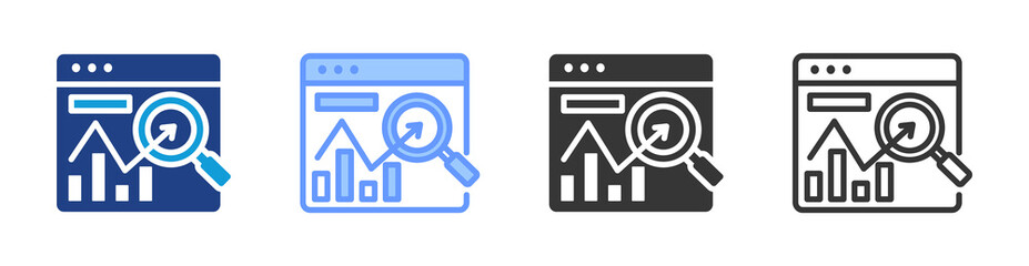 Poster - Statistical Analysis icon set multiple style collection