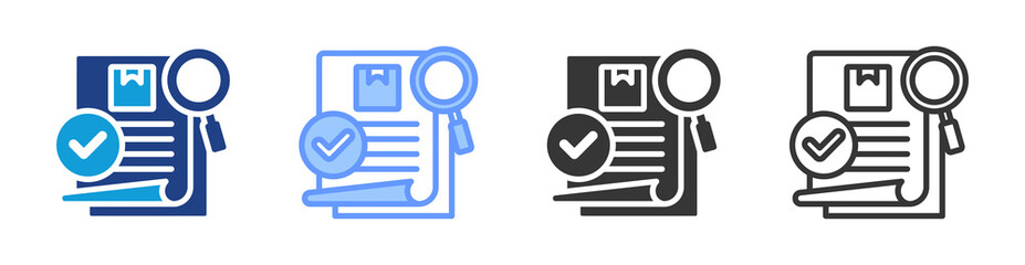 Poster - Quality Control icon set multiple style collection