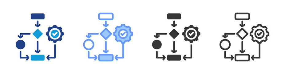 Poster - Lean Principle icon set multiple style collection