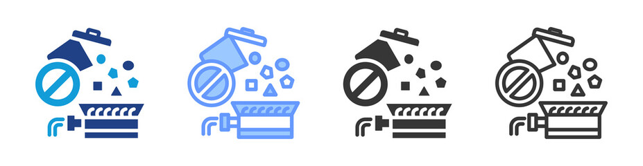Poster - Waste Elimination icon set multiple style collection