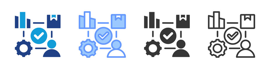 Poster - Sipoc Diagram icon set multiple style collection