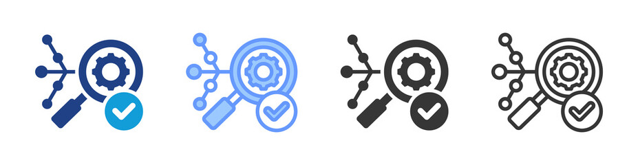 Aufkleber - Root Cause Corrective Action icon set multiple style collection