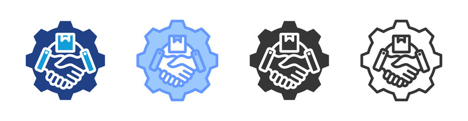 Poster - Supplier Relationship Management icon set multiple style collection