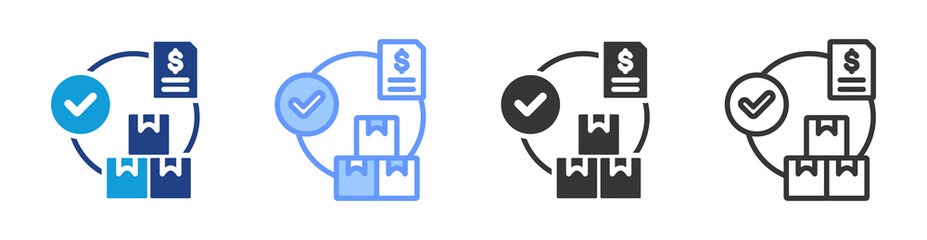Poster - Order Fulfillment icon set multiple style collection
