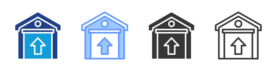 Poster - Inventory Optimization icon set multiple style collection