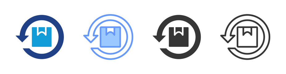 Poster - Reverse Logistics icon set multiple style collection