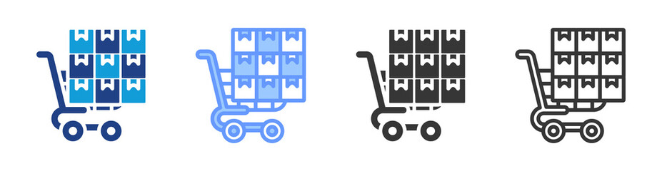 Poster - Bulk Purchasing icon set multiple style collection