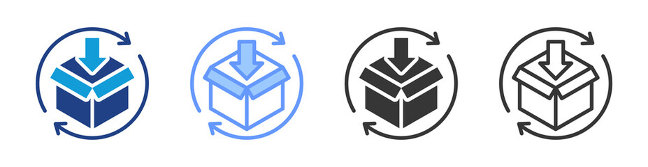 Poster - Product Replenishment icon set multiple style collection