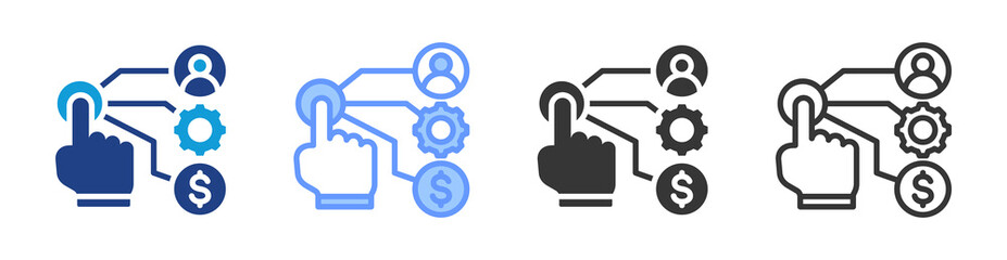 Poster - Resource Planning icon set multiple style collection