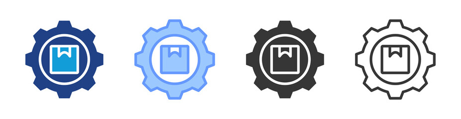 Poster - Supply Chain Optimization icon set multiple style collection