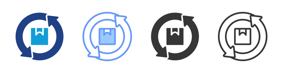 Poster - Supply Chain Sustainability icon set multiple style collection