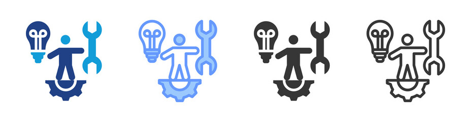 Poster - Capability icon set multiple style collection