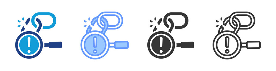 Poster - Weakness Identification icon set multiple style collection