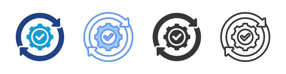 Poster - Operational Efficiency icon set multiple style collection
