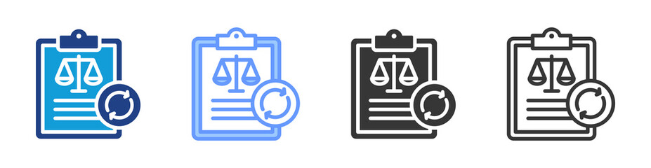 Aufkleber - Regulatory Change icon set multiple style collection