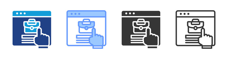 Poster - Job Posting icon set multiple style collection