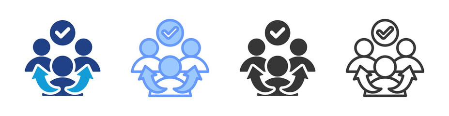Poster - Employee Referral icon set multiple style collection