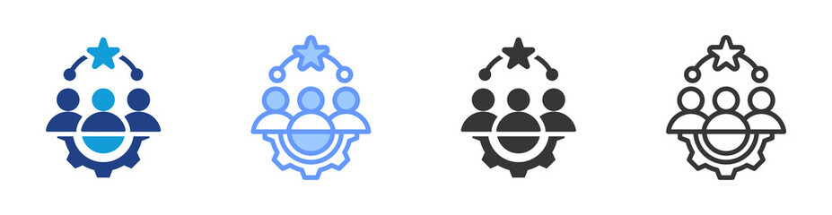 Poster - Talent Pool icon set multiple style collection