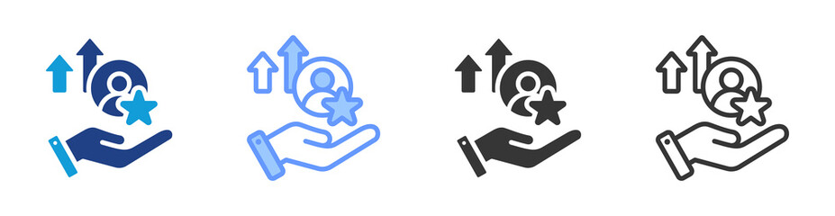 Poster - Talent Development icon set multiple style collection