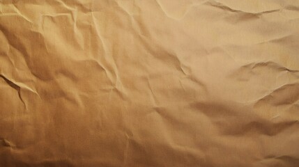 Poster - Crumpled brown wrapping paper creating an uneven textured background