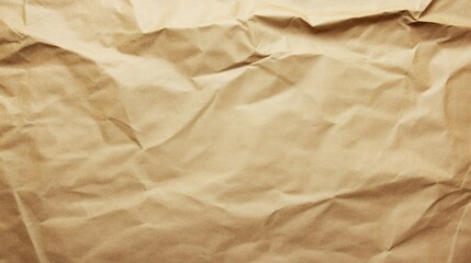 Poster - Crumpled brown wrapping paper creating a textured background