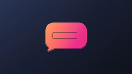Poster - Pink speech bubble showing attachment symbol on dark background