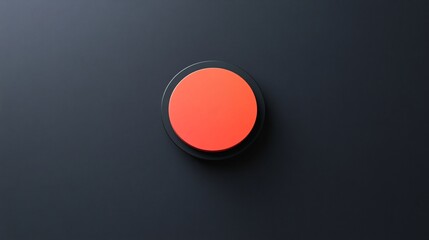 Poster - Red button on a dark background representing power and control