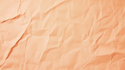 Poster - peach crumpled paper texture forming an abstract background