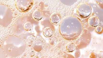 Poster - Bubbles in Clear Liquid with Soft Light and Gentle Reflections