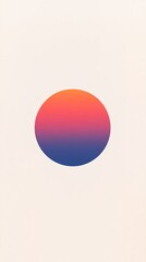 Aufkleber - Minimalist design featuring a gradient circle on a subtle background