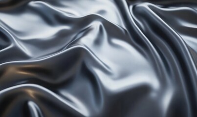 Aufkleber - Silver silk fabric background with soft folds for luxurious product display
