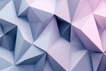Poster - Abstract Polygon Mesh Background with Soft Pastel Color Gradient Style