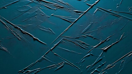 Poster - Angular Textured Blue Surface With Linear Patterns And Geometric Shapes