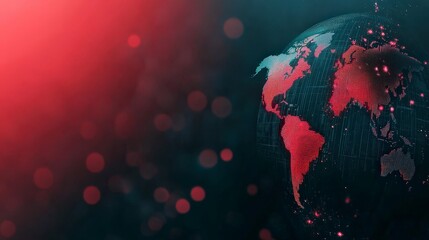 Poster - Futuristic Digital Bank Concept with Holographic Elements and a Global Perspective
