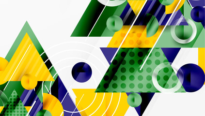 Aufkleber - Sleek abstract background - layered triangles with vibrant gradient tones. Semi-transparent shapes add depth and contemporary aesthetic