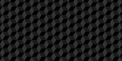 Poster - minimal cubes geometric tile and mosaic wall grid retro digital hexagon technology wallpaper backgro