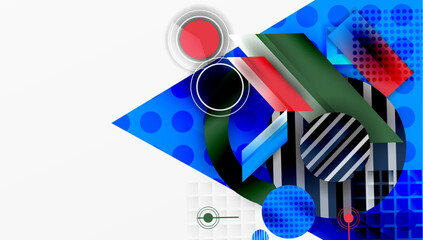 Wall Mural - Dynamic complex geometric abstract background