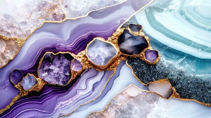 Poster - Luxurious purple gradient blending seamlessly into soft pastel hues, abstract beauty.