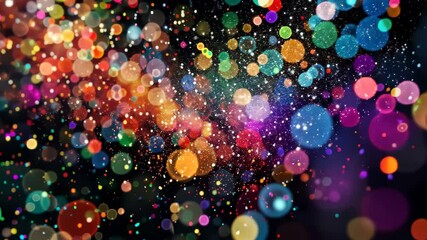 Poster - Vibrant, swirling lights and sparkles fill the dark expanse, resembling a cosmic display of colors and patterns that inspire creativity and a sense of wonder.