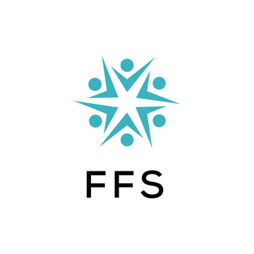 FFS creative minimalist letter logo.