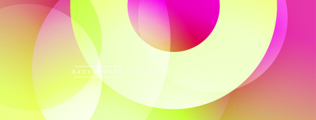 Poster - Abstract composition with layered circular elements, blending gradients and soft transitions, creating a sense of depth, motion, and visual harmony