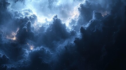 Wall Mural - Cosmic cloud formations, deep space nebula