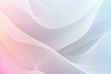 Aufkleber - Soft flowing curves on a pastel gradient creating a clean abstract minimalist background design for modern aesthetics