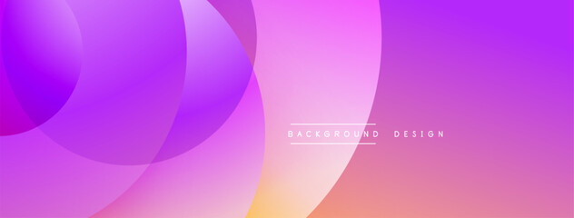 Leinwandbilder - Abstract composition with layered circular elements, blending gradients and soft transitions, creating a sense of depth, motion, and visual harmony