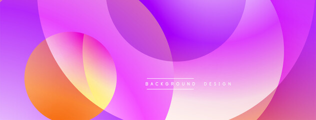 Poster - Abstract composition with layered circular elements, blending gradients and soft transitions, creating a sense of depth, motion, and visual harmony